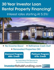 600+ Credit - 30 Year Rental Property Financing – Refinance Cash Out U